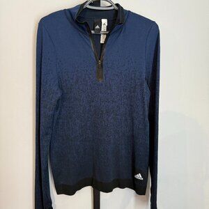 EUC - Adidas - Blue Long sleeve pullover with thumbholes Size L